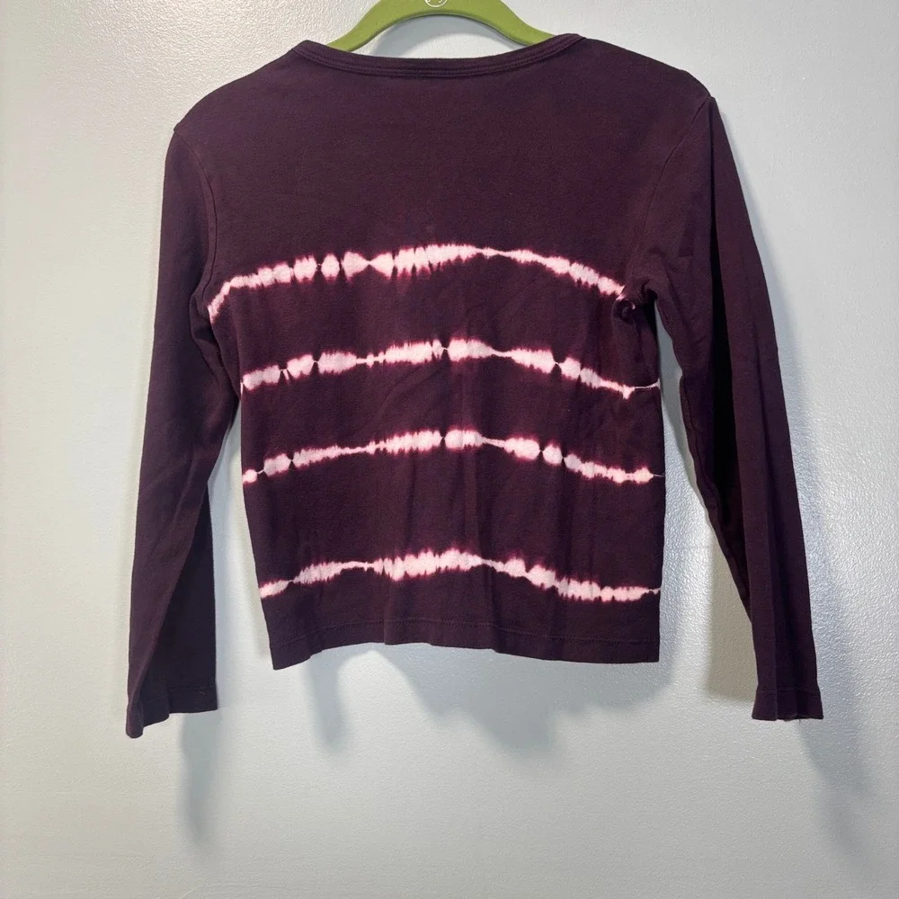 GAP Kids Girls VTG 90 Purple Tie Dye Long Sleeve T-Shirt Med Cotton Made in USA